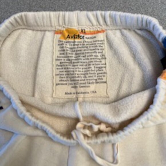 Aviator Nation 5 Stripe Vintage White Sweatpant XLarge - Picture 3 of 9